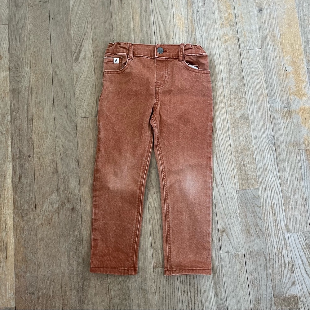 Kids orange rust carpenter jeans